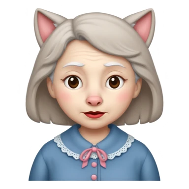 The big bad wolf is wearing Grandma's clothes. sticker