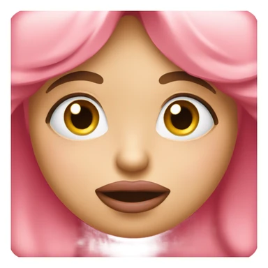 Pink kiss face sticker