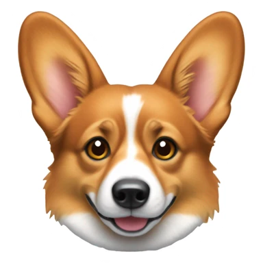 Red pembroke welsh corgi, black snout sticker