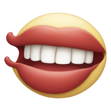 Smiley biting lip  sticker