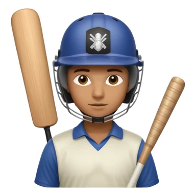 A cricket player sticker