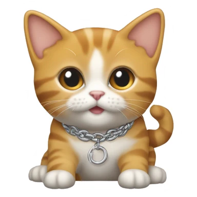 chat roux clair beige qui dort sur le dos avec les pattes en l’air avec un collier gris  sticker