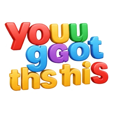 make an emoji that has written "you got this" sticker