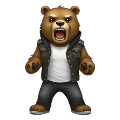 bear heavy metal sticker
