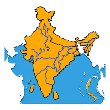 India map with saffron colour ( akhand Bharat ) sticker