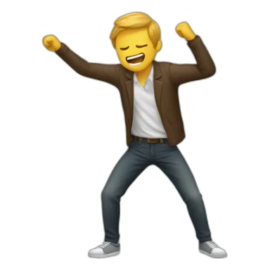 Homme qui fait un dab sticker