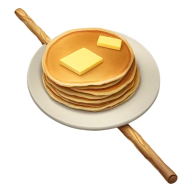 Pancake with a stick of butter  sticker