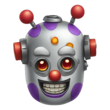 Robot clown sticker