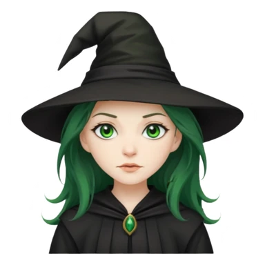 disheveled hair witch sticker