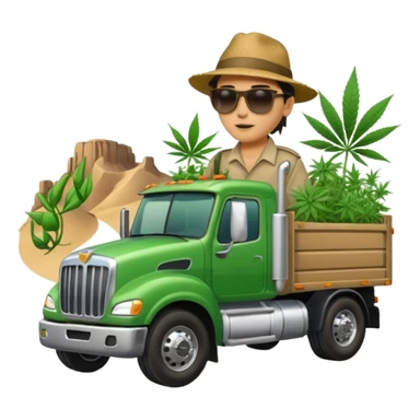 weed destiny semi truck sticker