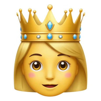 Wink emoji with crown sticker