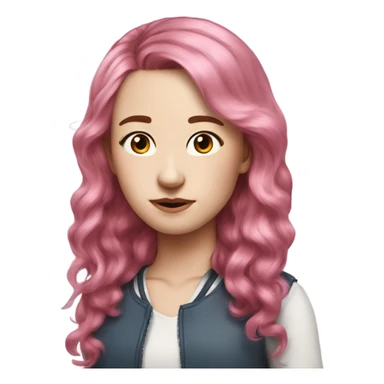 Charlotte Linlin pink hair big nose sticker