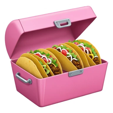Tacos in a pink box sticker