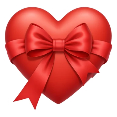 heart with a ribbon motif sticker