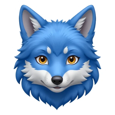 A female feminine blue wolf  sticker
