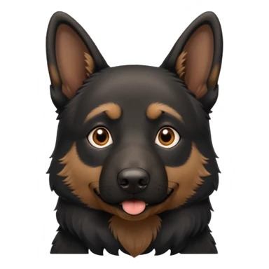 mostly black german shepherd wanting belly rub sticker