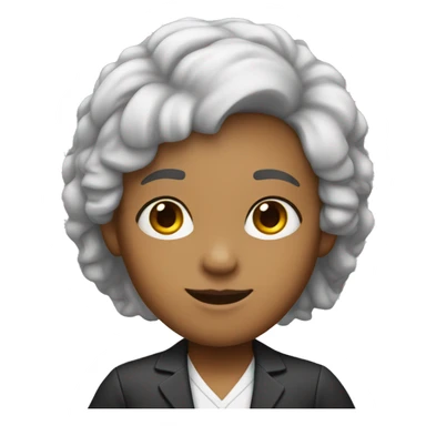 White Pre k teacher with half black and half white hair  sticker