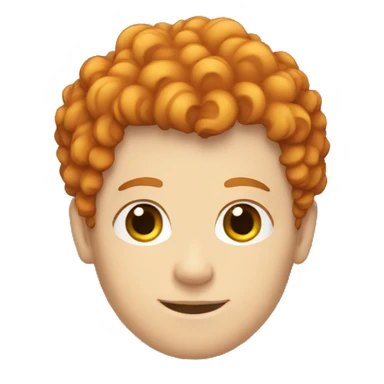 ginger gay with curly hair and lgbt flag white male sticker