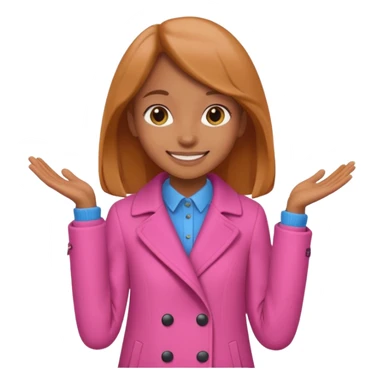 A caramel skinned girl that’s skinny and wears a pink coat  sticker
