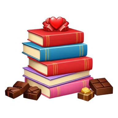 romance books and chocolates sticker