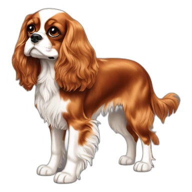 dog Cavalier King Charles Spaniel full height sticker