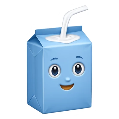 brique de lait sans visage bleu  sticker