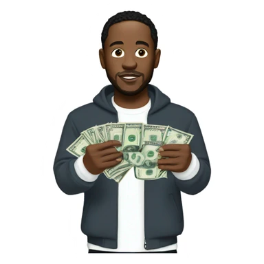 Kendrick lamar Holding money in both hands sticker
