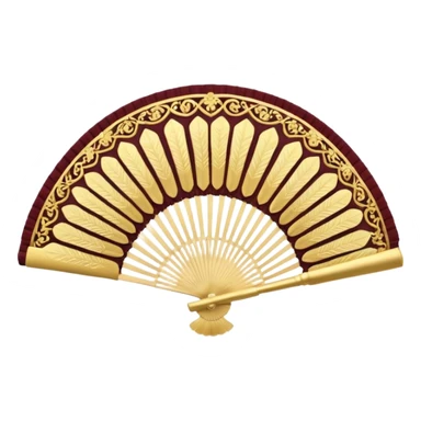 Hand Fan golden color  sticker