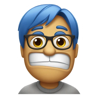 sadness Inside Out with glasses  sticker