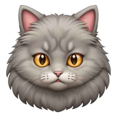 a  cute cat is sad and mad sticker