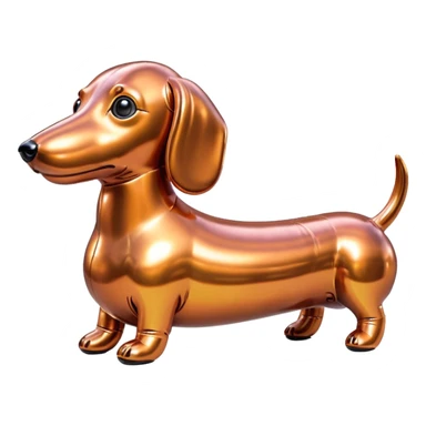SPAM meat jeff koons style inflatable dachshund shund art sculpture sticker