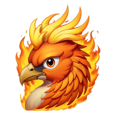 Phoenix in the fire sticker