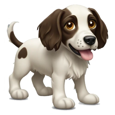 Stich and springler spaniel dog sticker