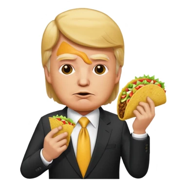 trump eating taco sticker