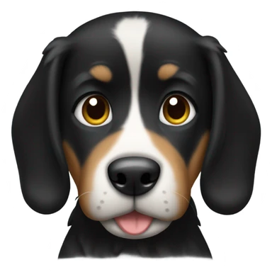 Dog wearing a black shirt  sticker