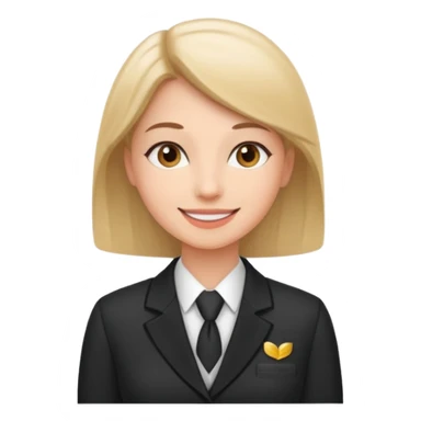 Je veux un réceptionniste d"hotel élégant sticker