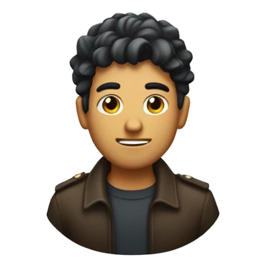 Persona con pelo oscuro y cuernos de alce sticker