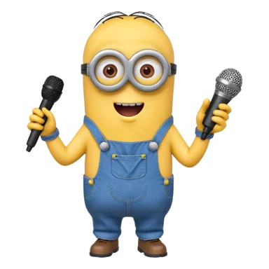 Minions singing, with micro sticker