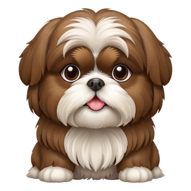 all brown shih tzu sticker