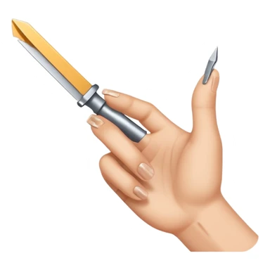 Razor blade lodged under a fingernail. sticker