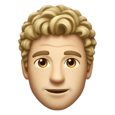 Male caucasian Tennis player with wavy hair and slight freckles sticker