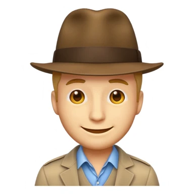 devious smirking emoji tipping his fedora  sticker
