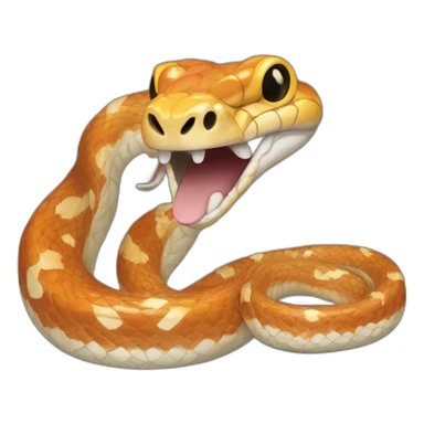 Cornsnake with head out of cave sticker