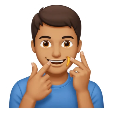 zesty guy biting nail while smirking sticker