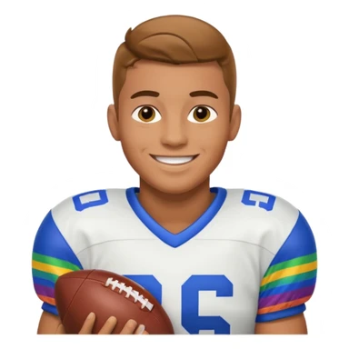 A LGBTQ football player sticker