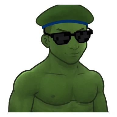 Shirtless man with abs posing sticker