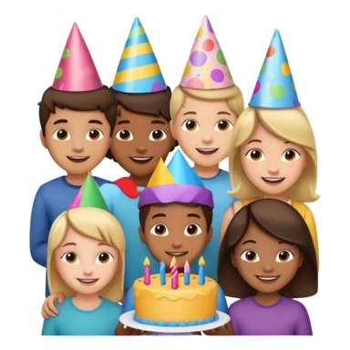 kids celebrating birthday  sticker
