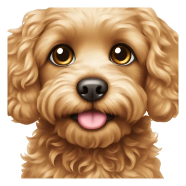 Cavapoo looking up with big, heart-melting eyes. Maybe add sparkles or tiny hearts around the eyes to show how cute they are. sticker