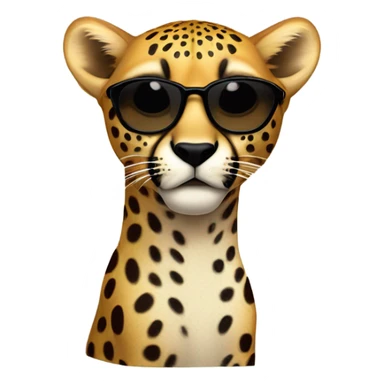 cheetah wearing sunglasses sticker