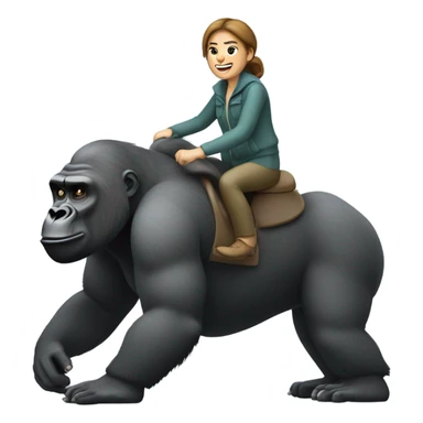 My Memoji riding a silverback gorilla  sticker